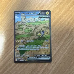Pokemon TCG Iron Hands EX Paradox Rift Holo Card 248/182 Special Illustration - Image 1