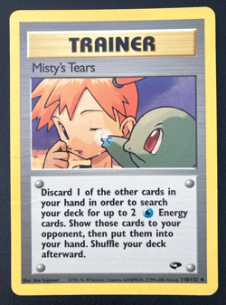 Pokemon Misty's Tears 118/132 Gym Challenge MP / HP Card - WotC TCG Trading - Image 1