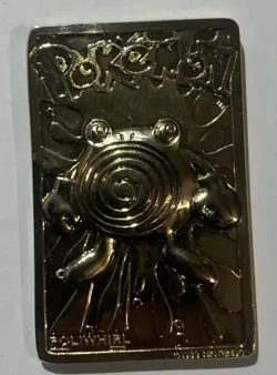 Pokemon 1999 23k Gold Plated Trading Card Burger King Promo #61 Poliwhirl - Image 2