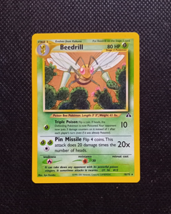 Beedrill 18/75 Neo Discovery Non Holo Pokemon Card LP - Image 1