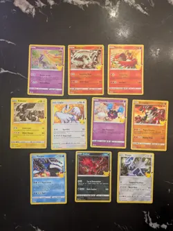 10 x Pokemon Card Bundle (Celebrations Set, LP) - Image 1