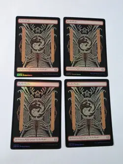 4x Mountain - Foil - Phyrexian Text - Full Art Basic Land- Near Mint - MTG - Image 1