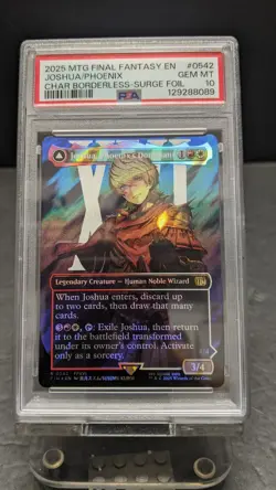 2025 MTG Final Fantasy Joshua Phoenix Dominant SURGE FOIL 0542 PSA 10 FF16 2 - Image 1