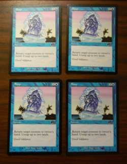 MTG Urza's Legacy Blue Common Snap x4 UNPLAYED Near Mint Cond - Image 1