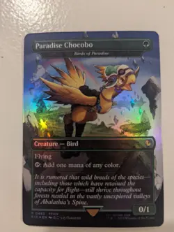 Paradise Chocobo Borderless Foil Promo NM Final Fantasy MTG - Image 1