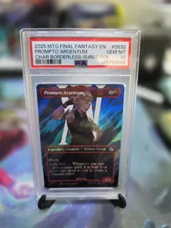 PSA 10 MTG - Prompto Argentum (Borderless) (Surge Foil) Final FANTASY - Gem Mint - Image 1