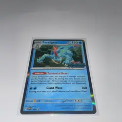 FERALIGATR HOLO POKEMON SVP PROMO 89 TEMPORAL FORCES STAMP NM - Image 4