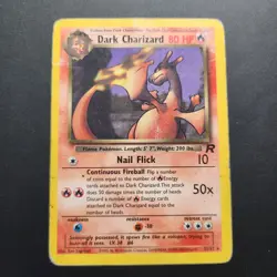 1999 Dark Charizard 21/82 - Team Rocket Regular Non-Holo Rare - Pokemon TCG - HP - Image 1