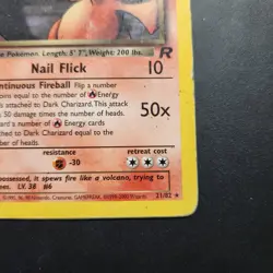 1999 Dark Charizard 21/82 - Team Rocket Regular Non-Holo Rare - Pokemon TCG - HP - Image 3
