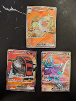 3 x Full Art EX Pokemon Card Bundle (Various Scarlet & Violet Sets, NM) - Image 1