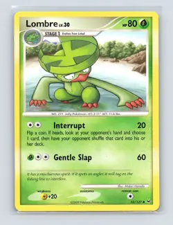 Pokemon TCG Lombre 52/127 Platinum Normal MP - Image 1
