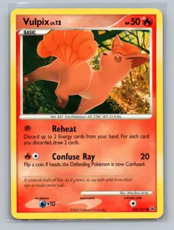 Pokemon TCG Vulpix 102/127 Platinum Normal MP - Image 1