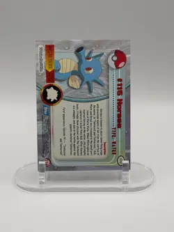 💥 Horsea 2000 Topps Pokemon TV Non Holo Animation Series Blue Logo # 116 - Image 2
