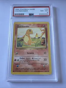 1999 POKEMON GAME #46 CHARMANDER PSA 8 - Image 1