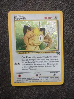 Pokemon TCG Meowth Wizards Black Star Promos 10 Holo Promo Promo - Image 1
