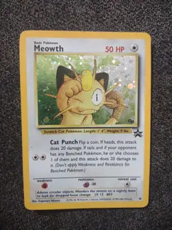 Pokemon TCG Meowth Wizards Black Star Promos 10 Holo Promo Promo - Image 3