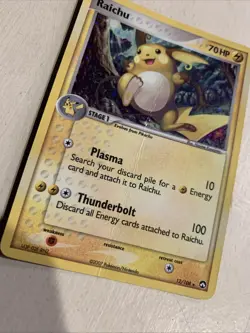 Pokemon Tcg EX POWER KEEPERS #12 RAICHU HOLO RARE - HP CREASE - Image 2