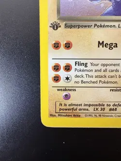 1st Edition Holo Rare Dark Machamp WOTC Pokemon Team Rocket Heavy use - Image 2