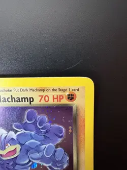 1st Edition Holo Rare Dark Machamp WOTC Pokemon Team Rocket Heavy use - Image 4