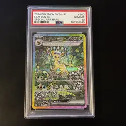 2024 Pokemon Japanese Terastal Festival Leafeon Ex SAR 200/187 PSA 10 US Seller - Image 1