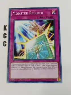 Yu-Gi-Oh TCG 1st Edition BACH-EN077 Monster Rebirth - Image 1
