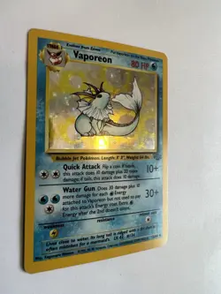 Vaporeon Holo Rare Pokemon Card Jungle Set, 12/64, 1999. Excellent condition - Image 3