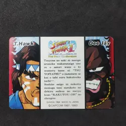 Super Street Fighter 2 KO #34 T. Hawk vs Dee Jay Card Bandai Jap 1994 Capcom - Image 4