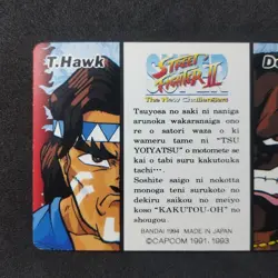 Super Street Fighter 2 KO #34 T. Hawk vs Dee Jay Card Bandai Jap 1994 Capcom - Image 5