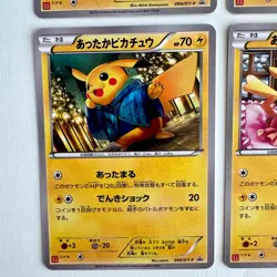 Pokemon Warm Pikachu XY-P Uniqlo Kids FULL SET Promo 4 cards Japanese 2014 - Image 5
