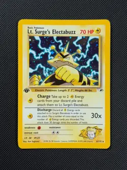 Pokemon Cards Lt. Surge's Electabuzz 6/132 1ST EDITION Gym Heroes WOTC Holo Rare - Image 2