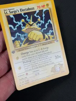 Pokemon Cards Lt. Surge's Electabuzz 6/132 1ST EDITION Gym Heroes WOTC Holo Rare - Image 4