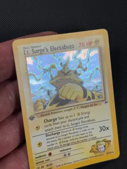 Pokemon Cards Lt. Surge's Electabuzz 6/132 1ST EDITION Gym Heroes WOTC Holo Rare - Image 5