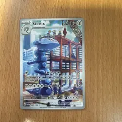 Steelix Pokemon TCG Paradox Rift Full Illustration Rare Card 208/182 pack fresh - Image 1