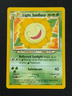 Light Sunflora 72/105 REGULAR Pokemon Card WOTC Neo Destiny Unlimited Common - Image 1