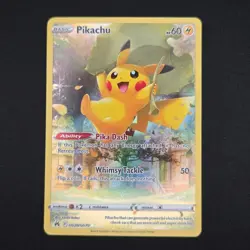 Pokemon TCG Card Pikachu GG30/GG70 Crown Zenith Galarian Gallery Holo - NM - Image 1