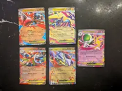 5 x Mega EX Pokemon Card Bundle (Mega Evolution Set, NM) - Image 1