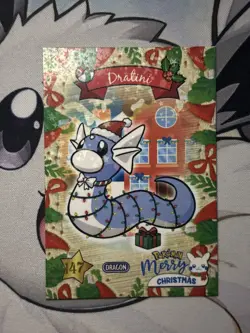 Pokemon Christmas Collectoons Peru Exclusive Non TCG Card Dratini - Image 1