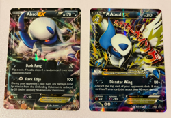 Absol EX (XY62) & Mega M Absol EX (XY63) Holo Black Star Promo Pokemon Cards - Image 3