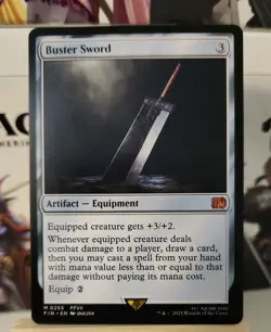 Buster Sword Final Fantasy Magic the Gathering MTG Mythic 0255 Never played new - Image 1