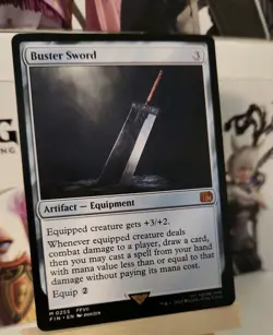 Buster Sword Final Fantasy Magic the Gathering MTG Mythic 0255 Never played new - Image 2