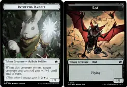Bat / Intrepid Rabbit (Double-Sided Token) - FOIL - MTG Bloomburrow - Image 1