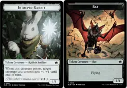 Bat / Intrepid Rabbit (Double-Sided Token) - FOIL - MTG Bloomburrow - Image 2