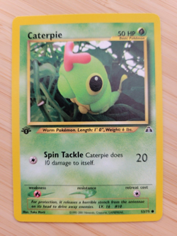 Pokemon TCG Caterpie Neo Discovery 53 Regular 1st Edition Common - Image 1