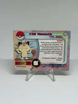 #52 Meowth Pokemon Topps Chrome Card - Image 2