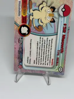 #52 Meowth Pokemon Topps Chrome Card - Image 3