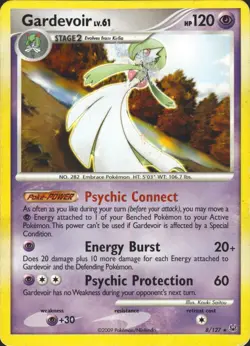 Gardevoir 8/127 (DPPt Platinum) Non-Holo Rare Deck Exclusives Pokemon Card DMG - Image 1