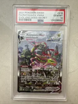 Pokemon 2021 Rayquaza VMAX 218/203 Alt Art Evolving Skies GEM MINT PSA 10 - Image 1