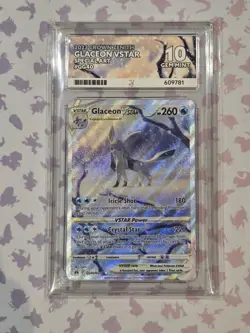 ACE 10 Glaceon VSTAR GG40/GG70 Crown Zenith Holo Pokemon Card - Gem Mint - Image 1