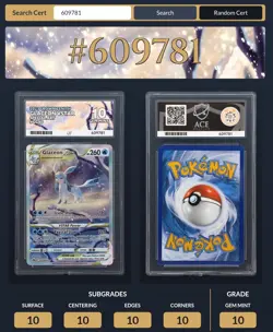 ACE 10 Glaceon VSTAR GG40/GG70 Crown Zenith Holo Pokemon Card - Gem Mint - Image 3