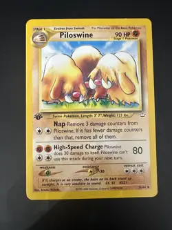 Pokemon TCG 1st Edition Piloswine Neo Revelation 36/64 NM - Image 1